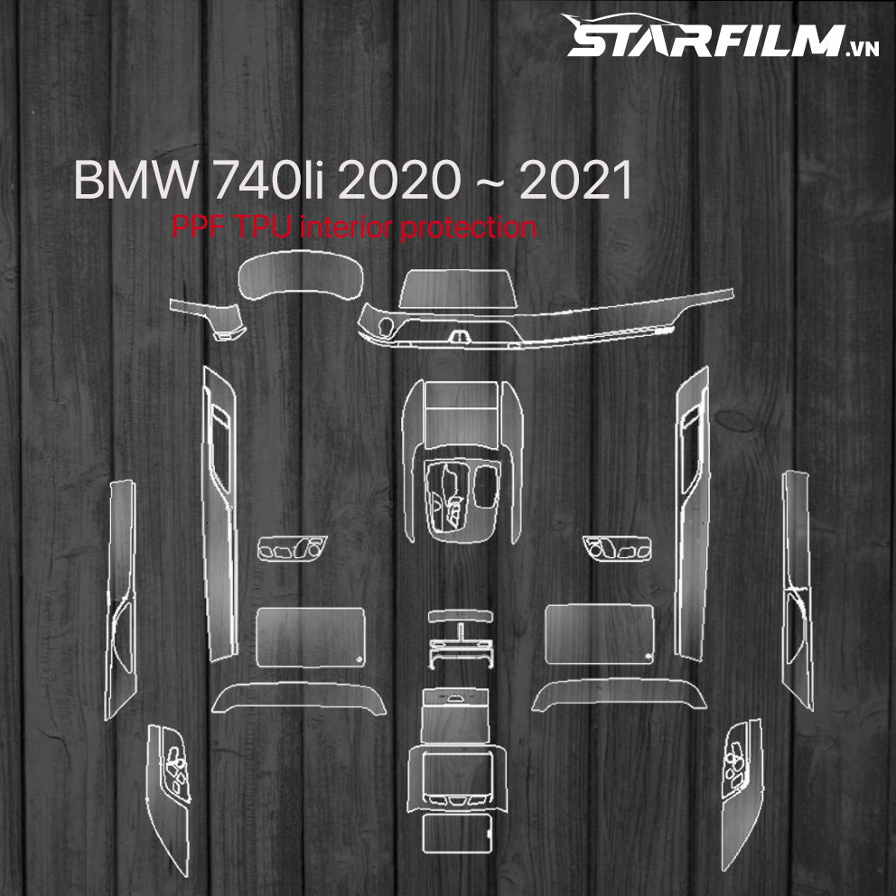 BMW 740i 2022 PPF TPU nội thất chống xước tự hồi phục